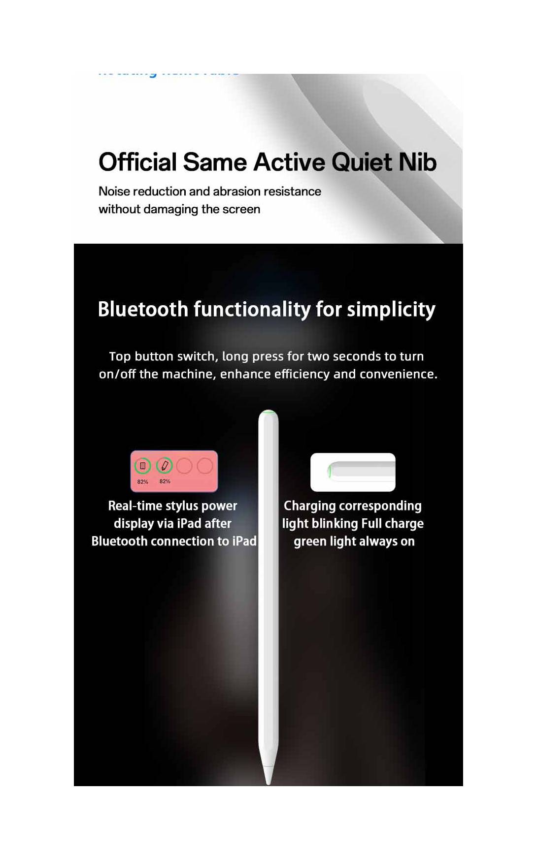 Protect W12 iPad Pencil for iPad Pro/ Air/ A16/ Mini with Palm Rejection - Magnetic Charging, High Precision, Stylus Pen for Drawing, Writing, and Note-Taking