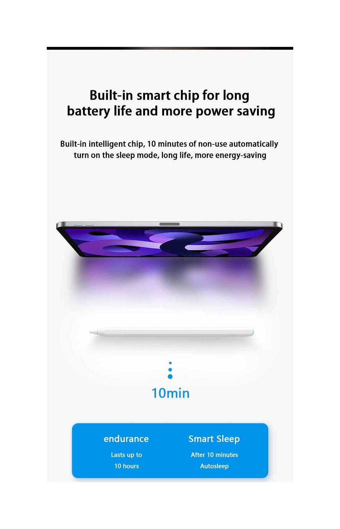 Protect W12 iPad Pencil for iPad Pro/ Air/ A16/ Mini with Palm Rejection - Magnetic Charging, High Precision, Stylus Pen for Drawing, Writing, and Note-Taking