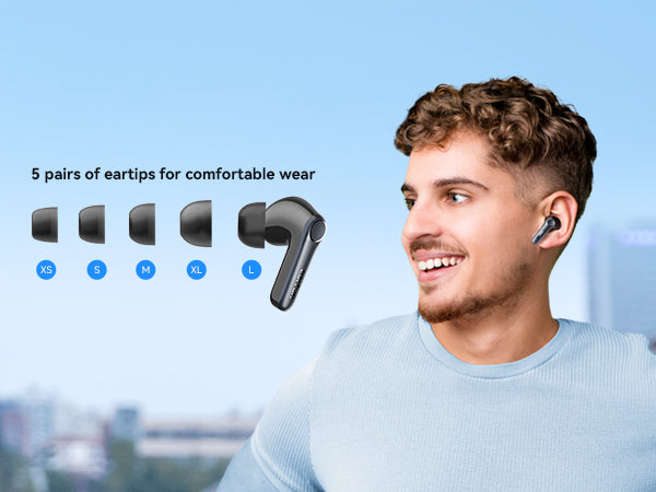 Air Pro 4 Adaptive Hybrid Noise Canceling Wireless Earbuds, Qualcomm Snapdragon Sound, aptX™ Lossless, 6 Mics AI CVC 8.0 Call, LDAC Hi-Res Audio, 52H Playtime, Bluetooth 5.4, in-Ear Detection