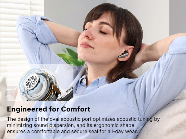 Air Pro 4+ Adaptive Noise Cancelling Wireless Earbuds, Qualcomm aptX Lossless, Snapdragon Sound, Dual Drivers, 6 Mics AI Clear Calls, Hi-Res Sound, LDAC, Bluetooth 6.0, 54H Playtime
