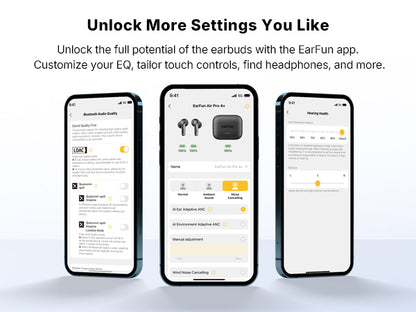 Air Pro 4+ Adaptive Noise Cancelling Wireless Earbuds, Qualcomm aptX Lossless, Snapdragon Sound, Dual Drivers, 6 Mics AI Clear Calls, Hi-Res Sound, LDAC, Bluetooth 6.0, 54H Playtime