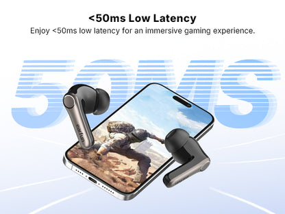 Air Pro 4+ Adaptive Noise Cancelling Wireless Earbuds, Qualcomm aptX Lossless, Snapdragon Sound, Dual Drivers, 6 Mics AI Clear Calls, Hi-Res Sound, LDAC, Bluetooth 6.0, 54H Playtime