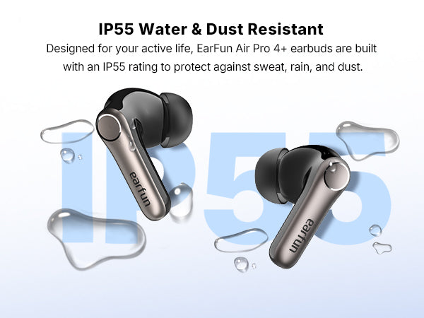 Air Pro 4+ Adaptive Noise Cancelling Wireless Earbuds, Qualcomm aptX Lossless, Snapdragon Sound, Dual Drivers, 6 Mics AI Clear Calls, Hi-Res Sound, LDAC, Bluetooth 6.0, 54H Playtime