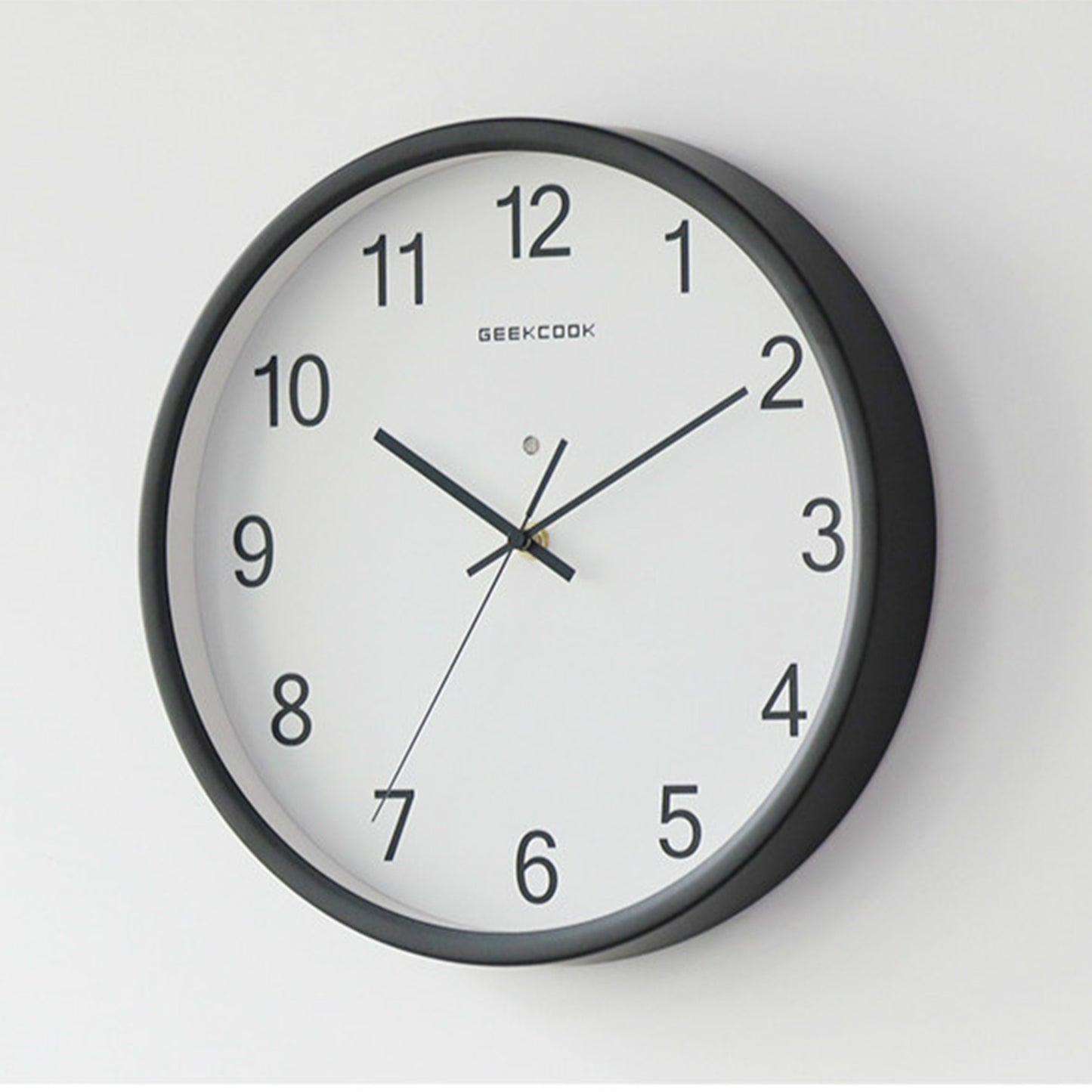 Silent Wall Clock Non-Ticking Large Numeral 30x30cm Voice Control LED Blue Light Battery Operated Quartz Classic Decor Wall Clock Easy to Read for Bedroom Home Kitchen Office School