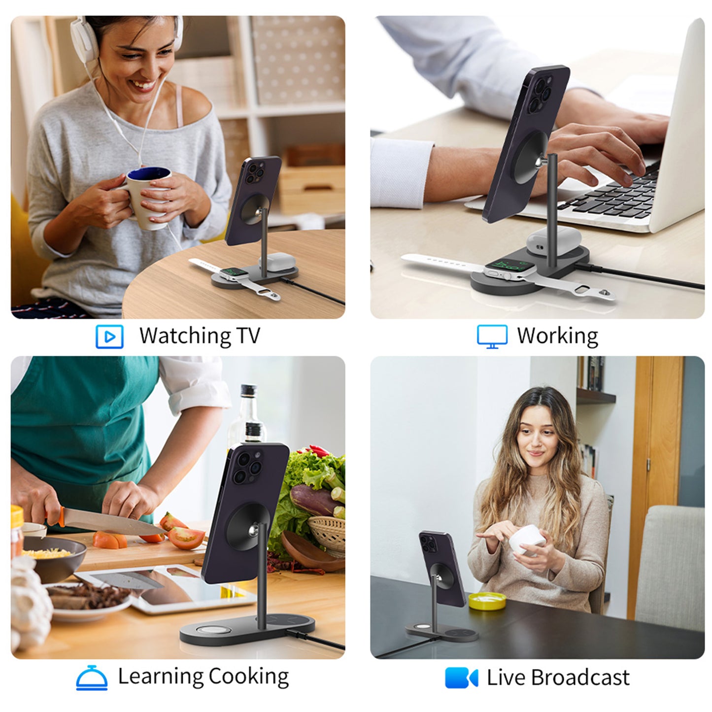 X23 PRO 3 in 1 Magnetic Phone Stand Wireless Charger