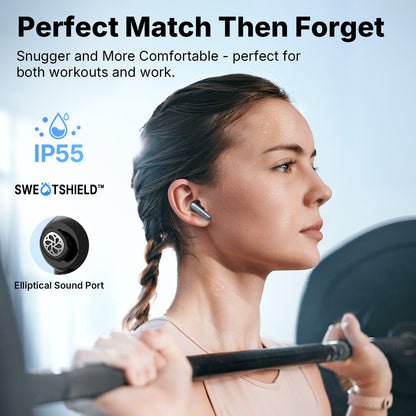 Air Pro 4i Noise Cancelling Wireless Earbuds, Hi-Res Sound with LDAC, 6 Mics AI ENC Clear Call, 40H Playtime, Surround Sound, Multipoint Connection, Bluetooth 5.4 Earbuds, Wireless Charging