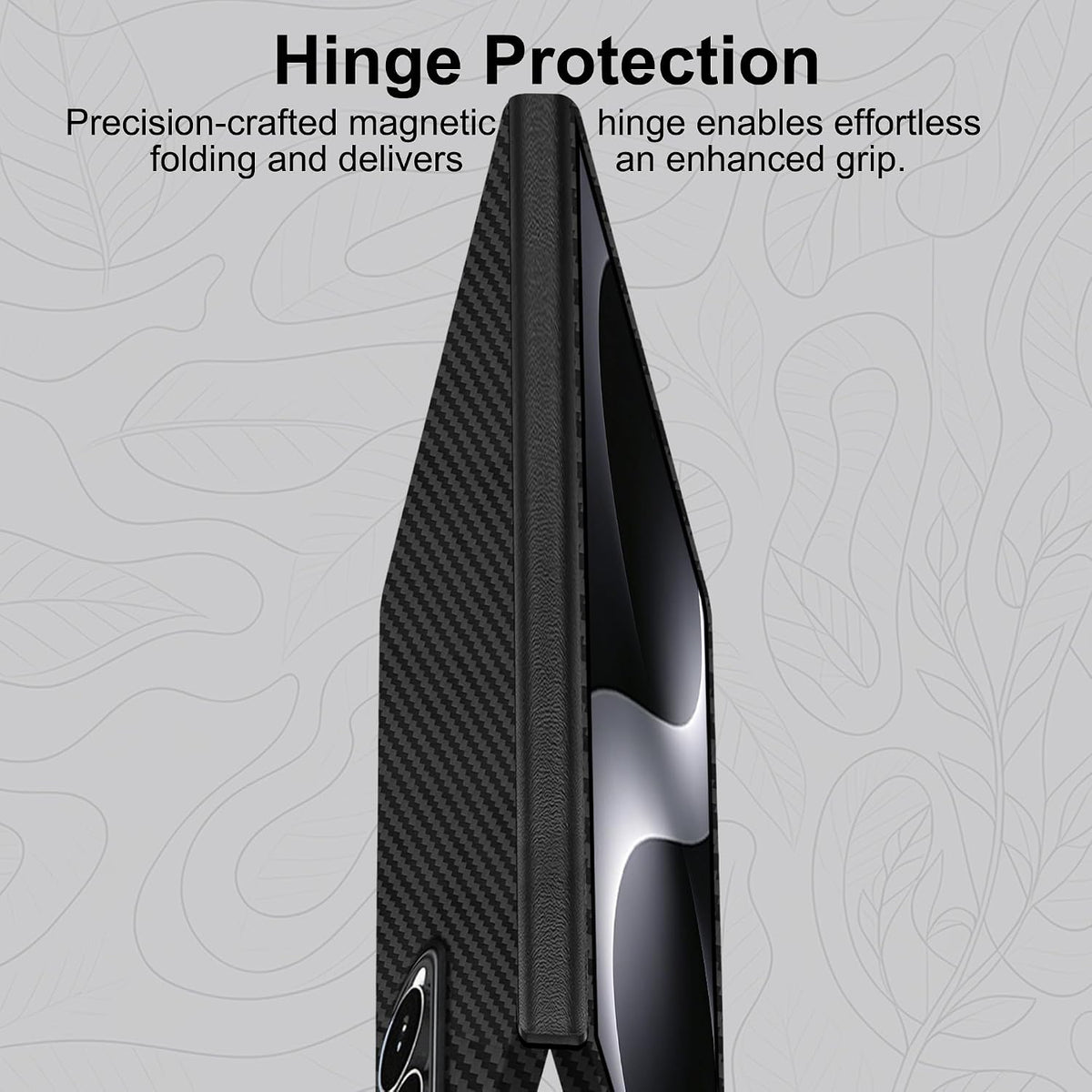 Samsung Galaxy Z Fold 8 Hinge Protection Carbon Fiber Case