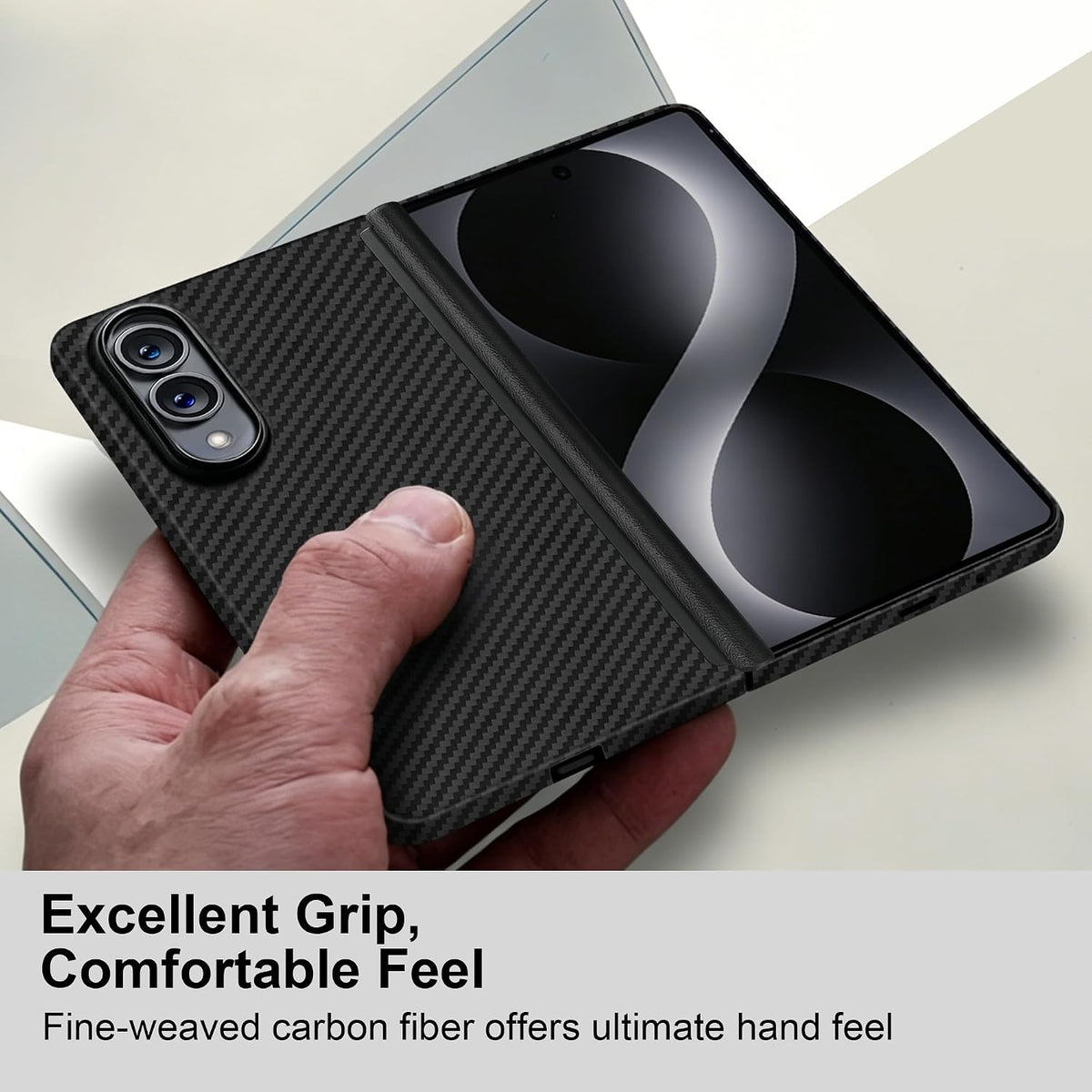 Samsung Galaxy Z Fold 8 Hinge Protection Carbon Fiber Case