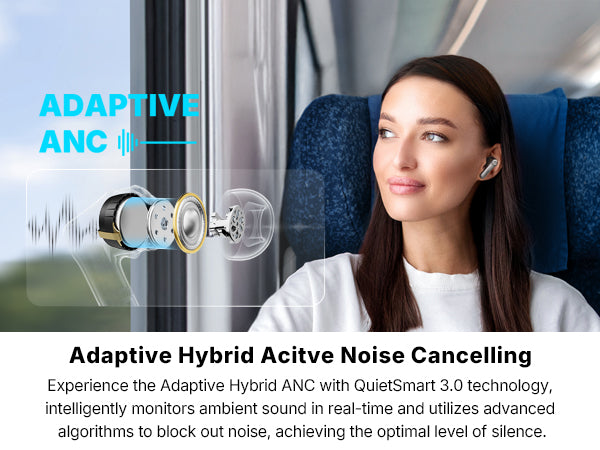 Air Pro 4+ Adaptive Noise Cancelling Wireless Earbuds, Qualcomm aptX Lossless, Snapdragon Sound, Dual Drivers, 6 Mics AI Clear Calls, Hi-Res Sound, LDAC, Bluetooth 6.0, 54H Playtime