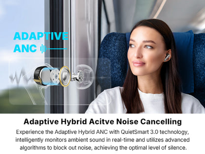 Air Pro 4+ Adaptive Noise Cancelling Wireless Earbuds, Qualcomm aptX Lossless, Snapdragon Sound, Dual Drivers, 6 Mics AI Clear Calls, Hi-Res Sound, LDAC, Bluetooth 6.0, 54H Playtime