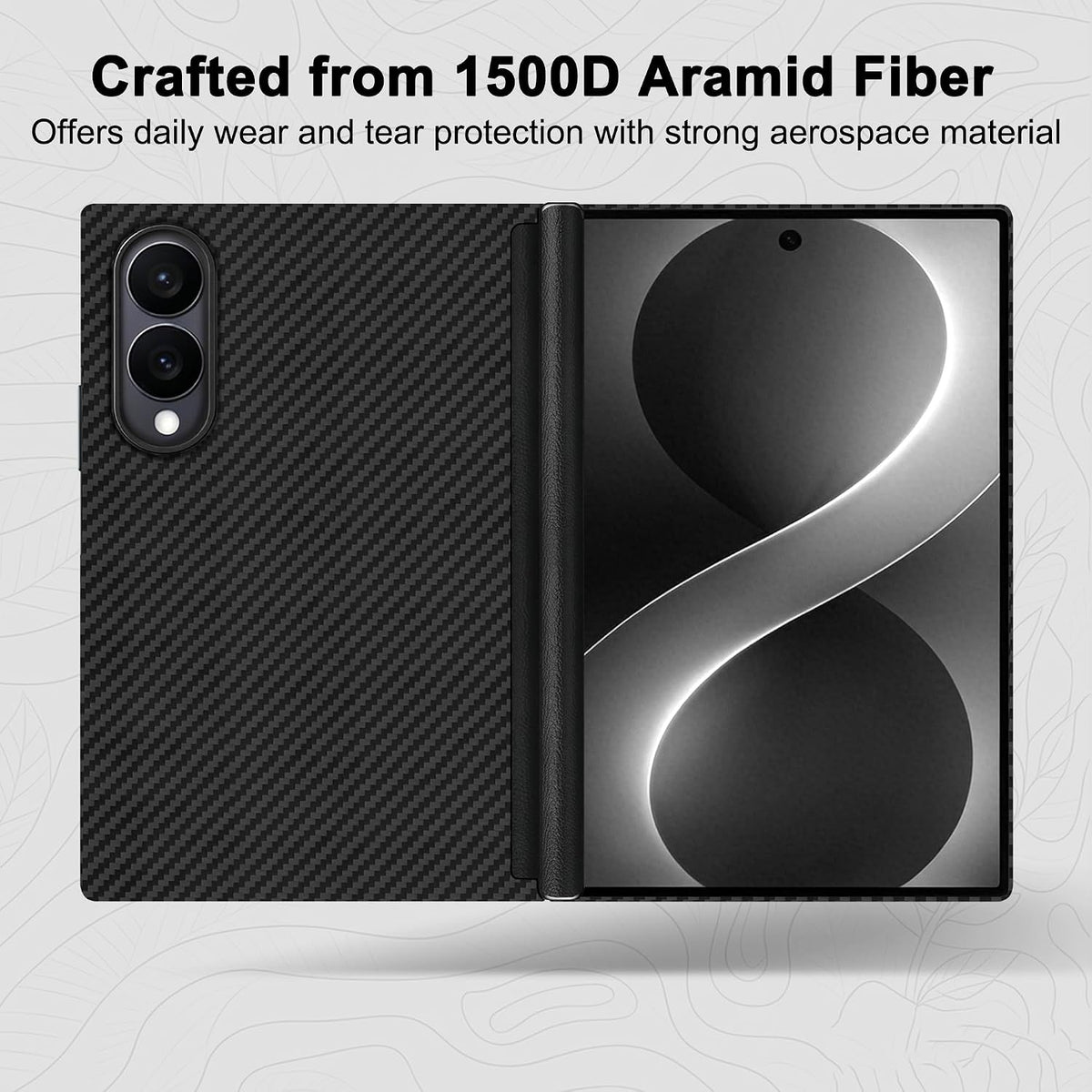 Samsung Galaxy Z Fold 8 Hinge Protection Carbon Fiber Case