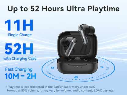 Air Pro 4 Adaptive Hybrid Noise Canceling Wireless Earbuds, Qualcomm Snapdragon Sound, aptX™ Lossless, 6 Mics AI CVC 8.0 Call, LDAC Hi-Res Audio, 52H Playtime, Bluetooth 5.4, in-Ear Detection