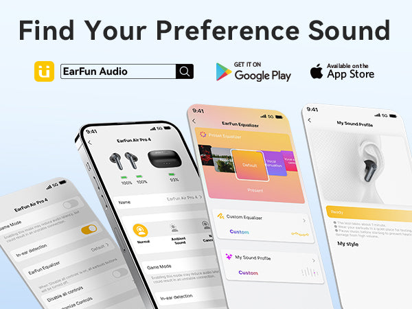 Air Pro 4 Adaptive Hybrid Noise Canceling Wireless Earbuds, Qualcomm Snapdragon Sound, aptX™ Lossless, 6 Mics AI CVC 8.0 Call, LDAC Hi-Res Audio, 52H Playtime, Bluetooth 5.4, in-Ear Detection