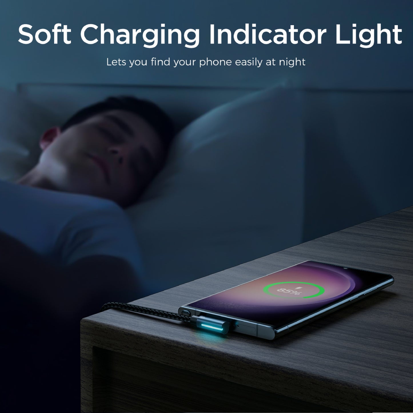 Type C to Type C Right Angle 100W Fast Charging Data Cable with 1.2m length