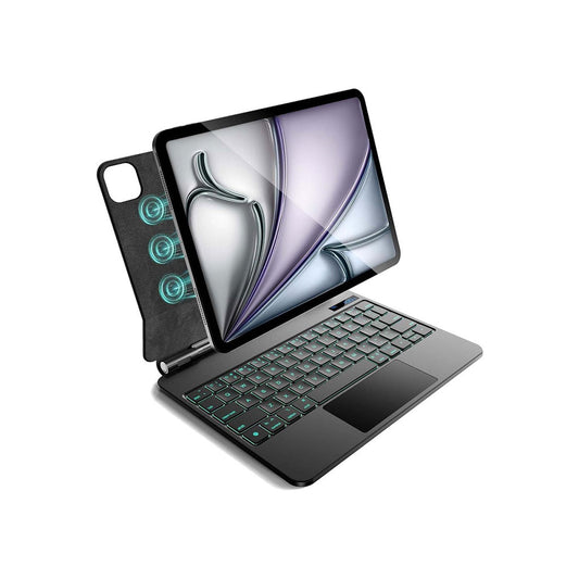 PROTECT Magnetic Bluetooth Keyboard Case | For iPad Pro 11" (4th, 5th, 6th Gen) / iPad Air 11" (6th & 7th Gen) | With Trackpad | Backlit | Grey | Model: HL118-128