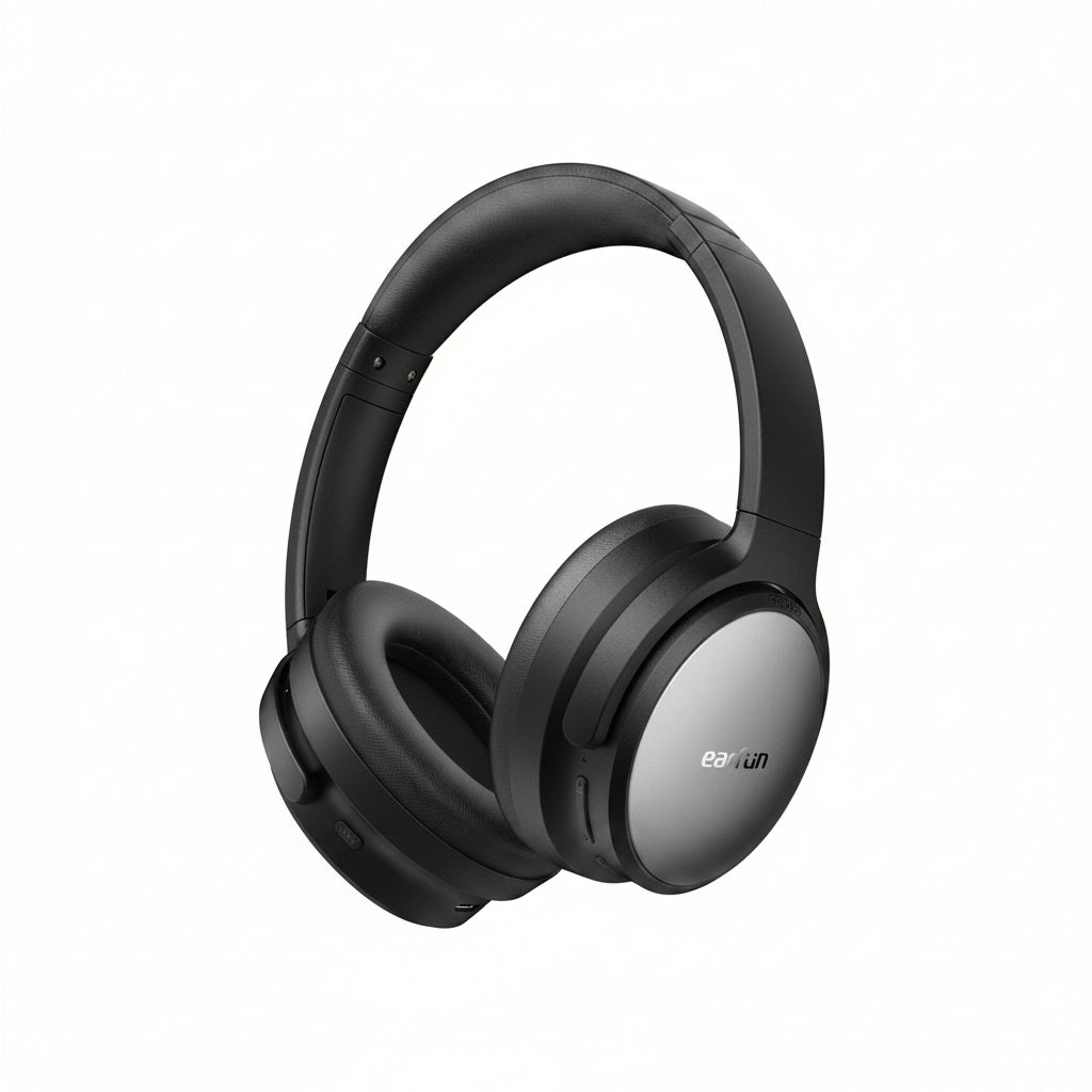 EarFun Tune Pro Active Noise Canceling Headphones, Wireless Bluetooth Headphones with 5 Mics,120H Playtime, Hi-Res Audio, Custom EQ via App, Comfortable Fit, Bluetooth 5.4, Multipoint Connection
