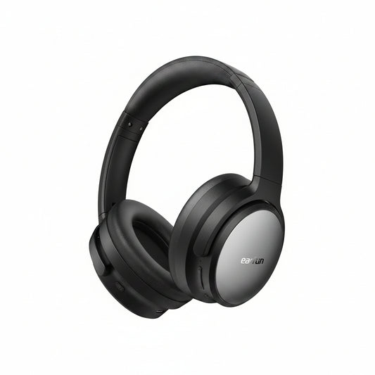 EarFun Tune Pro Active Noise Canceling Headphones, Wireless Bluetooth Headphones with 5 Mics,120H Playtime, Hi-Res Audio, Custom EQ via App, Comfortable Fit, Bluetooth 5.4, Multipoint Connection
