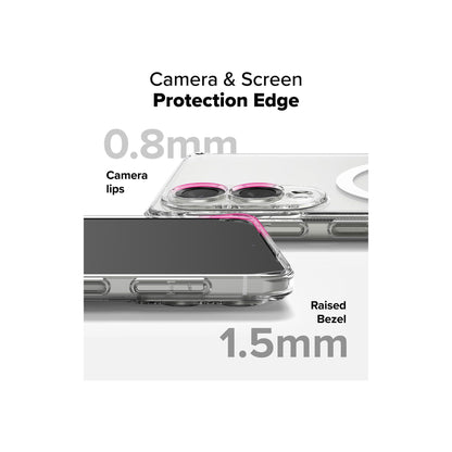 PROTECT Samsung S25 Edge Magnetic Clear Phone Case | Slim Design | MagSafe Compatible | Anti-Scratch Protection | Model: MSAMS25E