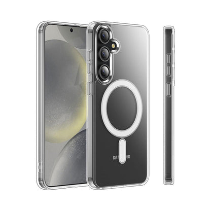 PROTECT Samsung S25 Plus Magnetic Clear Case | MagSafe Compatible | Shockproof TPU + Silicone Bumper | Slim Design | Model: MSAMS25P