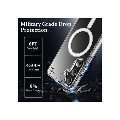 PROTECT Samsung S25 Plus Magnetic Clear Case | MagSafe Compatible | Shockproof TPU + Silicone Bumper | Slim Design | Model: MSAMS25P