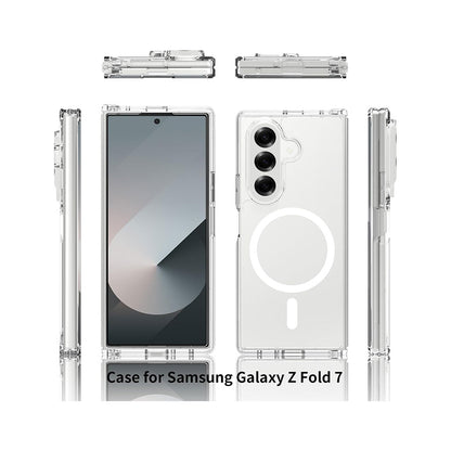 PROTECT Magnetic Clear Case for Samsung Galaxy Z Fold 7 | Dual-Layer Shock Protection | Snap-On Design | Wireless Charging Compatible | Model: MSFLD7