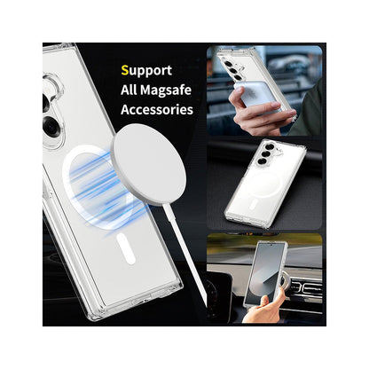 PROTECT Magnetic Clear Case for Samsung Galaxy Z Fold 7 | Dual-Layer Shock Protection | Snap-On Design | Wireless Charging Compatible | Model: MSFLD7