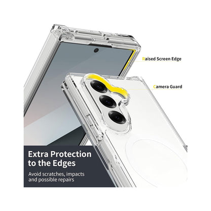 PROTECT Magnetic Clear Case for Samsung Galaxy Z Fold 7 | Dual-Layer Shock Protection | Snap-On Design | Wireless Charging Compatible | Model: MSFLD7