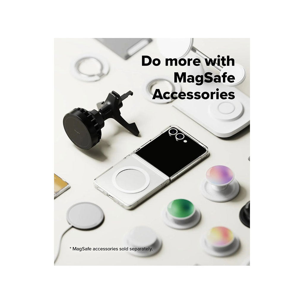 PROTECT Magnetic Clear Case for Samsung Galaxy Z Flip 7 | Slim Shockproof Design | Easy Snap-On Fit | Wireless Charging Friendly | Model: MSFLP7