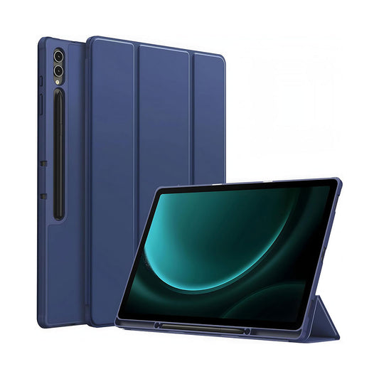 PROTECT Samsung Tab S10 FE+ Protective Tablet Cover | Trifold Stand | Auto Wake/Sleep | Silicone | Pencil Slot | Anti‑Fingerprint | Blue & Black