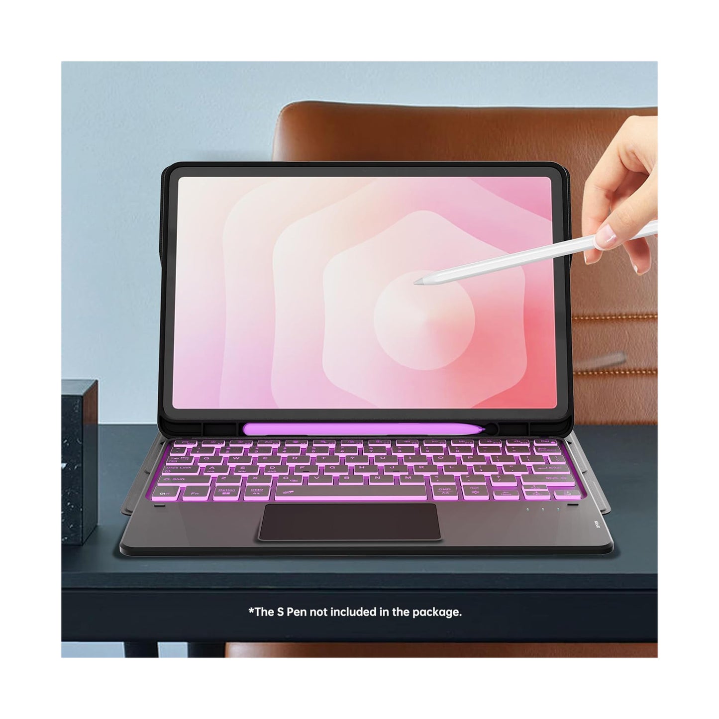 Samsung Galaxy Tab S11 Bluetooth Keyboard Case with Multi-Touch Trackpad | Backlit Bluetooth Keyboard Cover | Detachable Slim Protective Case by PROTECT