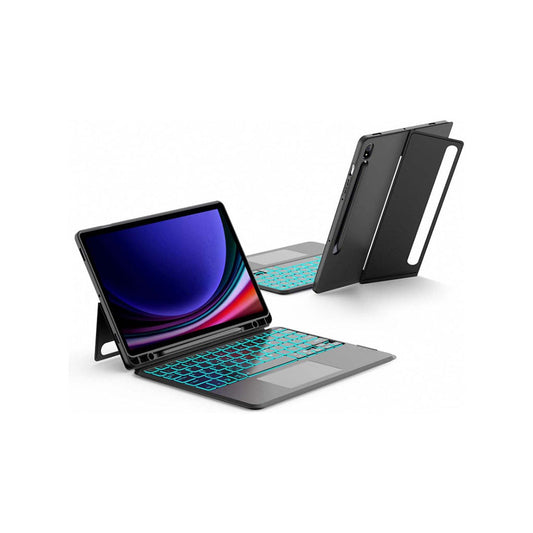 Protect PROTECT Samsung Tab S10 FE+ 13.1‑inch Keyboard Case | Bluetooth | Trackpad | Backlit | Adjustable Stand | Grey | Model: HL118A-10FE+