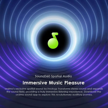 Oraimo SpaceBuds Z Active Noise Cancelling Bluetooth Earphones, Sound360 Spatial Audio True Wireless Earbuds,4 Mics for AI Clear Calls,38H Playtime,Dual Device Connectivity, Customization via App Black